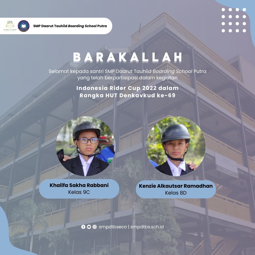 SMP Daarut Tauhiid Berpartisipasi di Kegiatan Indonesia Rider Cup 2022